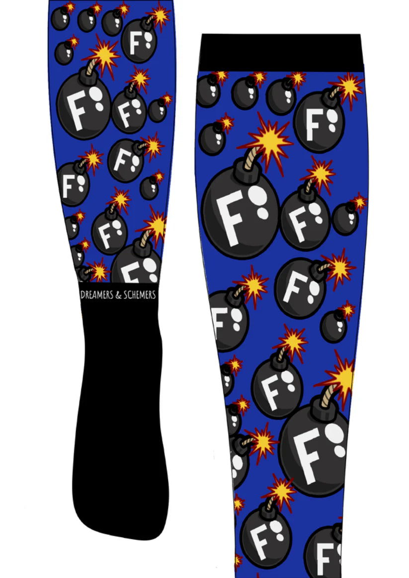 F Bomb Riding Socks